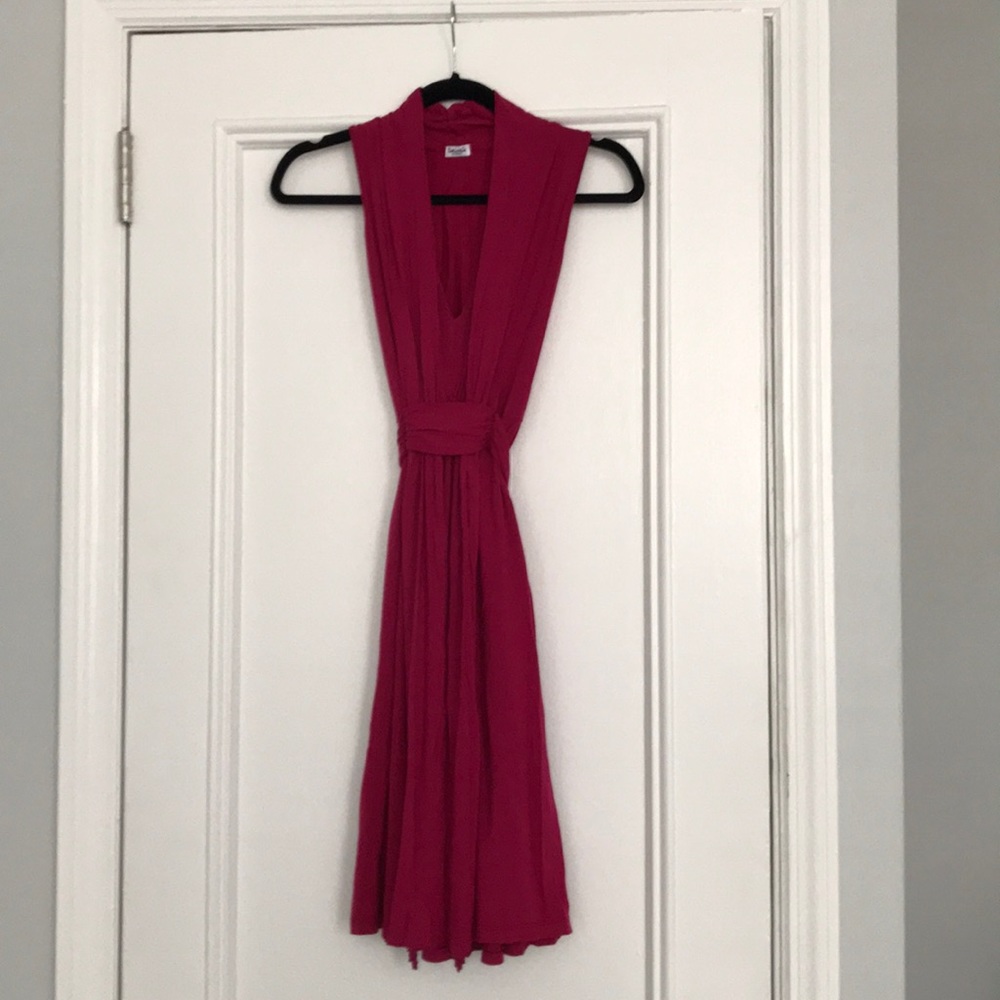 Splendid Pink Dress Tie Back XS